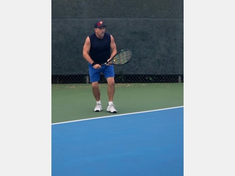Left photo of tennis players