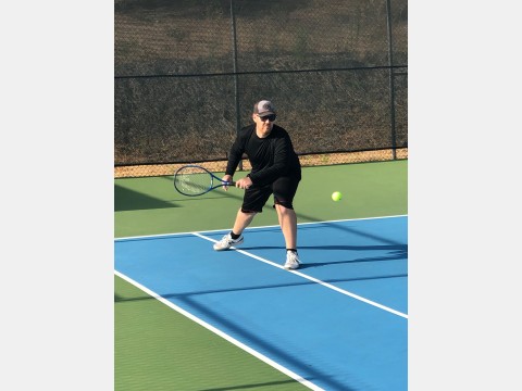 Left photo of tennis players